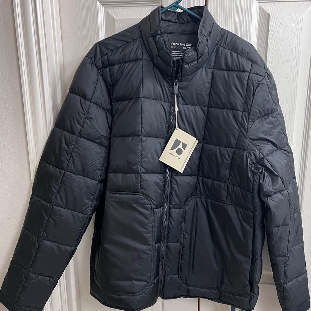 Frank & Oak Men's Aero Packable Black Puffer Jacket XXL
